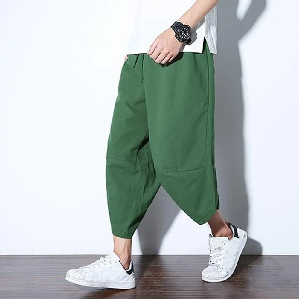 Китайский стиль по щиколотку хлопок лен штаны, мужские брюки Jogger брюки мужские тренировочные брюки уличная Мужская брюки 2019 c0313