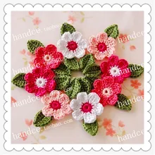 Японский популярный 24 фото натуральный хлопок крючком кружева декоративный свадебный цветок с лепестками вечерние украшения Вишня