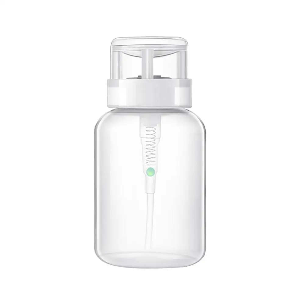 200ML Portable Travel Press-type Empty Bottle Plastic Bottle Cosmetic Empty Bottle Container Nail Polish Remover Pump Dispenser