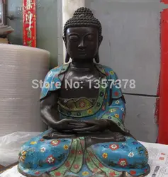 Shitou 00329 Тибет Буддийского Классическая 100% Бронзовый Перегородчатой Амитабха Будда Шакьямуни Статуя