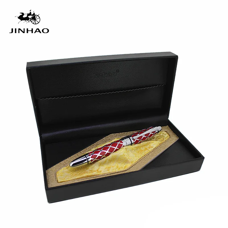 Jinhao деревянная и черная кожа оригинальная шариковая коробка для ручки в подарок без ручки