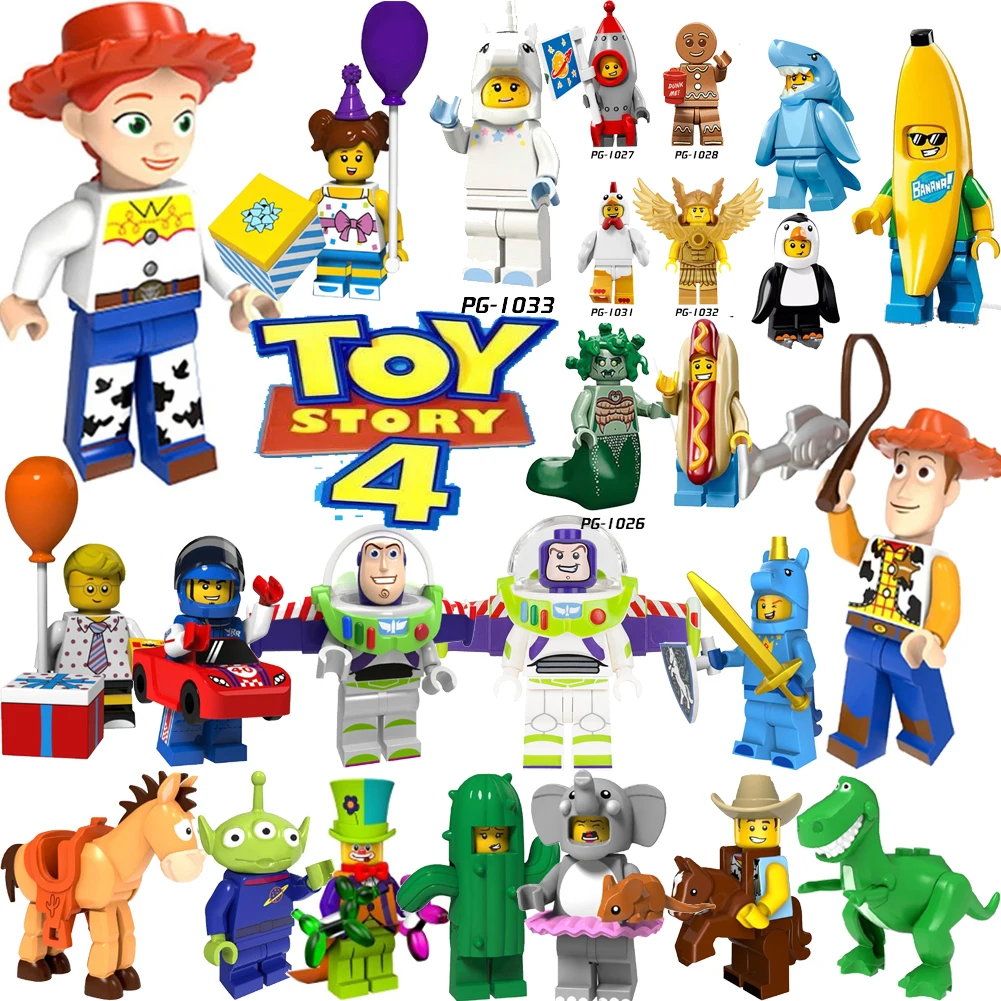 

Toy Story 4 Legoings Figures Gremlins Gizmo Stitch Super Mario Wreck-It Ralph Alien E.T. With Elliot Building Blocks Toy for kid