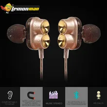 LemonMan M2 наушники-вкладыши с ароматом Спорт пот доказательство стерео Бас двойной драйвер 4 колонки Bluetooth 4,1 CSR