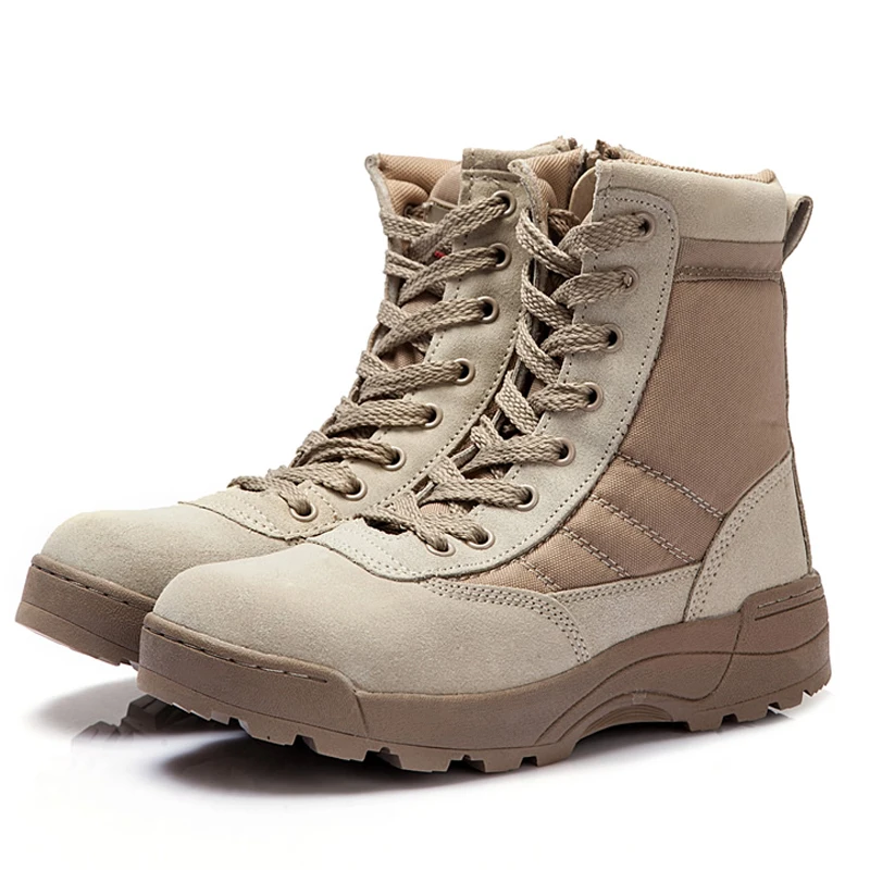 

2016 Genuine Leather Army Boots Mens Military Desert Boot Shoes Men Autumn Breathable Boot Ankle Boots Botas tacticos zapatos