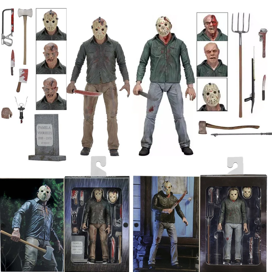 NECA экшн фигурка пятница 13 я часть 3D Джейсон вурхи фигурки игрушки куклы страшный