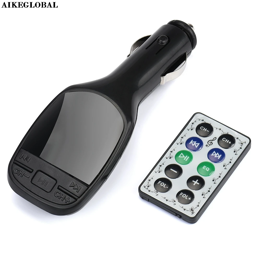 

AIKEGLOBAL Wireless MP3 Player Auto FM Transmitter Modulator LCD Car Kit USB SD MMC Remote Drop Shipping