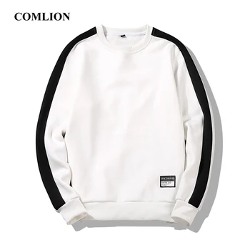 

Autumn Leisure Harajuku Sweatshirt Tracksuits Men Black White Plus Size Soft Simple Style Hoodie Casual Loose Male Pullovers C48