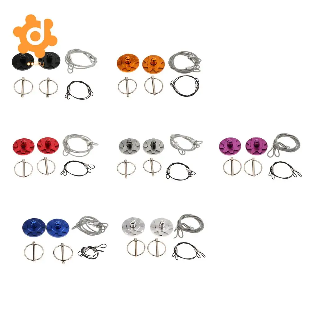 Aluminum Alloy Car Engine Hood Cover Lock Pull Line Bonnet Lid Latch