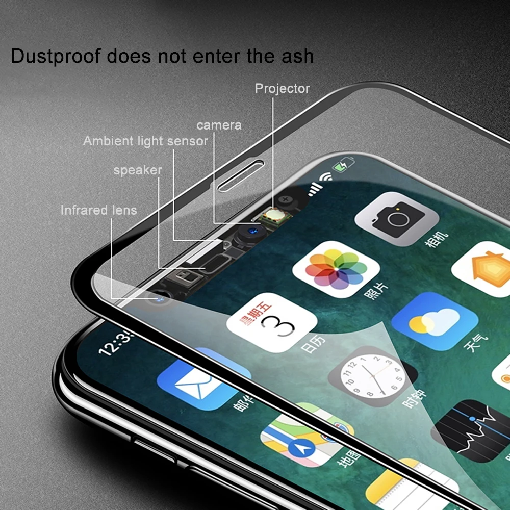 35D протектор экрана для iPhone X телефон закаленное стекло на 7 8 Plus XR XS Max 6s защитное