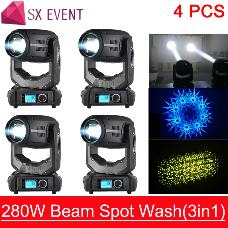 

280W 10R Beam Spot Wash 3in1 Moving Head 280W 10R Sharpy Beam Moving Head Light DMX512 16/24 Ch 3D Effect Stage Dj Lights