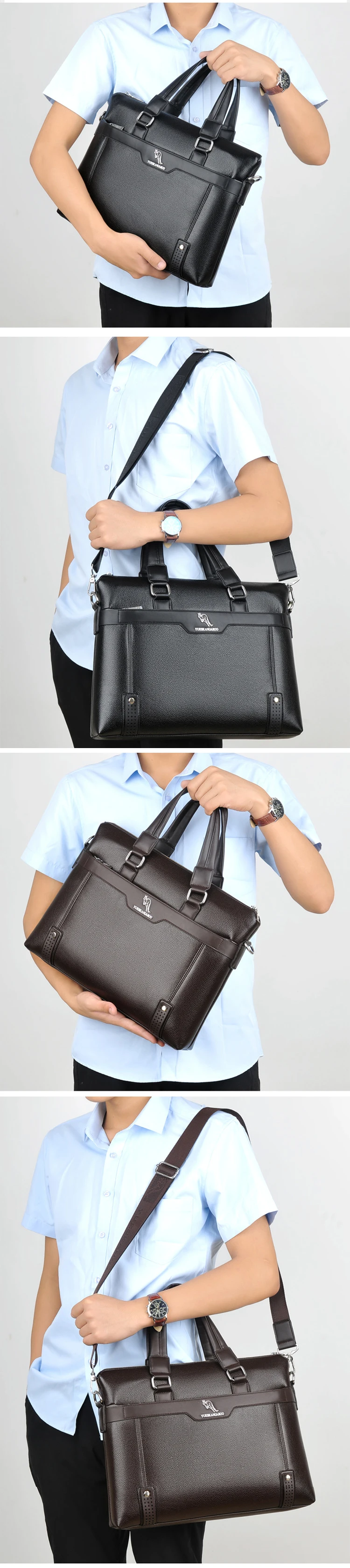 YUESKAN GAROO, брендовые модные кожаные мужские сумки через плечо, деловые сумки для ноутбука, портфели, сумка-мессенджер, сумки на плечо