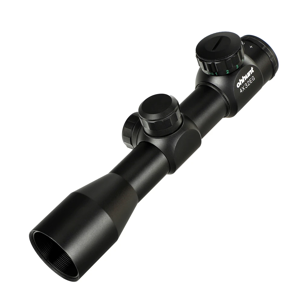 ohhunt 4x32EG 1 inch Compact Hunting Rifle Scope Tactical Optical Sight Red Green Illuminated Rangefinder Reticle Riflescope (4)