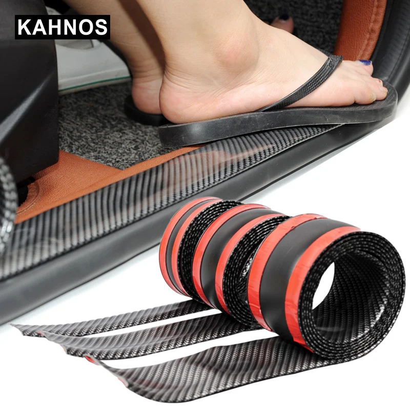 

Car Bumper Strip Scuff Plate Pedal Car Carbon Fiber Style Car Scuff Plate Door Sill Cover Panel Step Protector