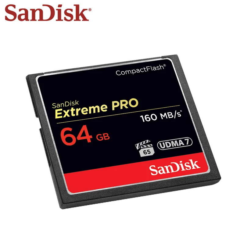 SanDisk Extreme PRO CF карта 64 ГБ до 160 МБ/с./с скорость чтения карты памяти К 4 к флэш Full HD для цифровой Камера