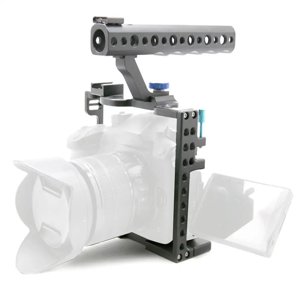 

New Portable Aluminum DSLR Camera Cage Frame Top Handle Protector for Panasonic GH5