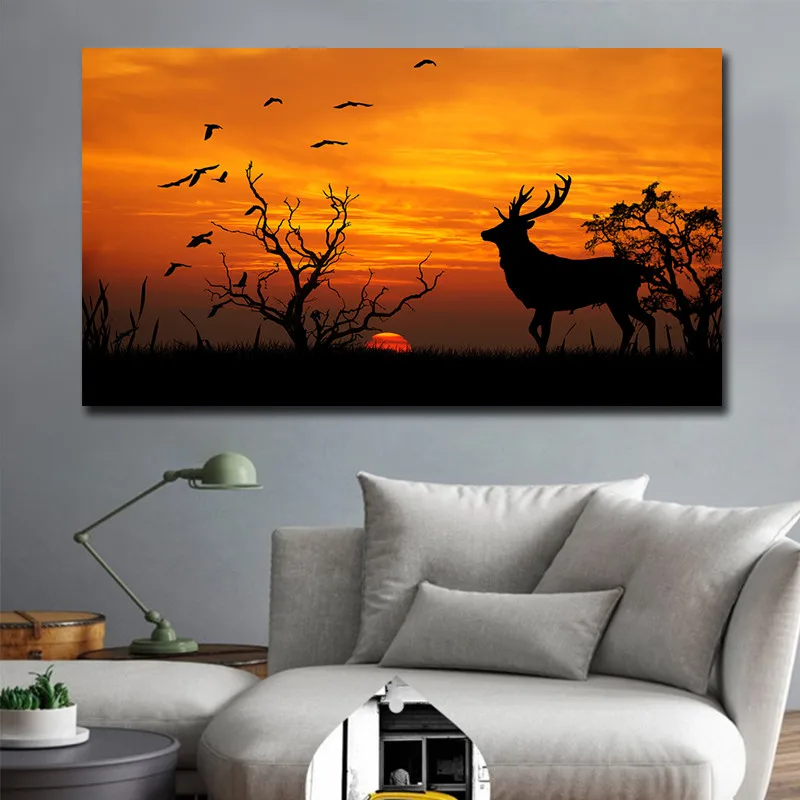 

Africa Canvas Art Painting Modern Printed Giclee Prints Custom Landscape Wall Art Pictures Printed Canvas Poster Prints no frame