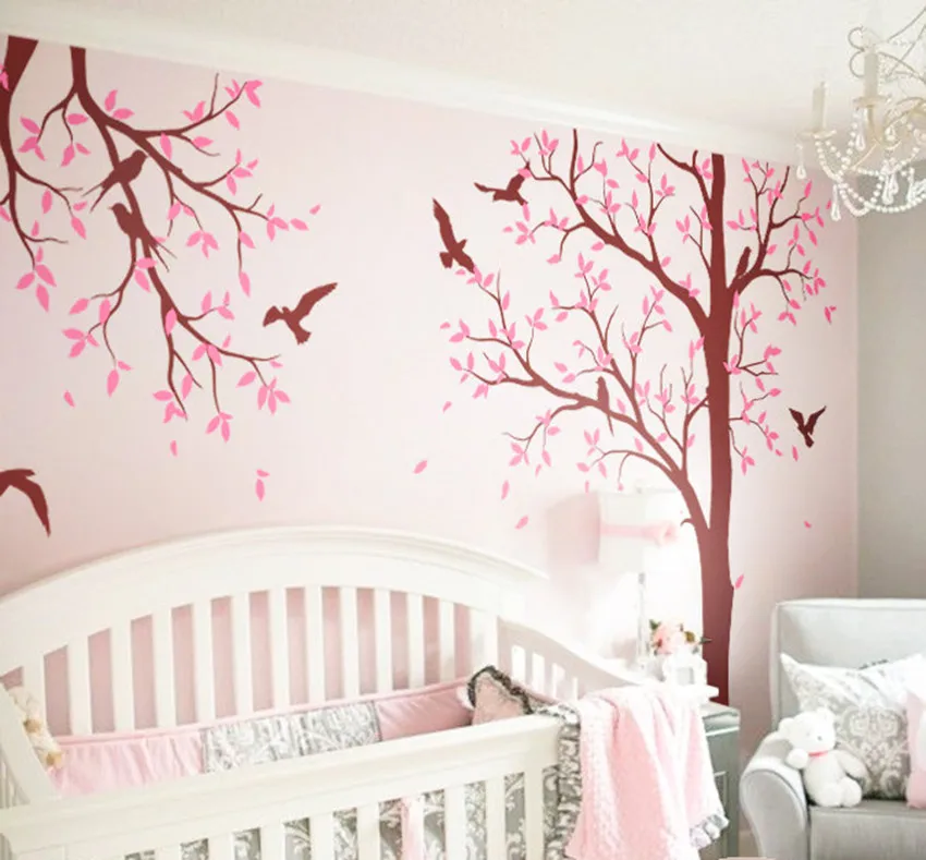 

Huge Tree Nursery Room Wall Decoration Birds Tree Decal DIY Art Sticker Kids Nursery Bedroom Living Room Wall Decor Mural NY-193