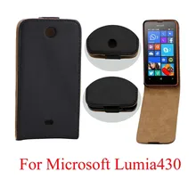Cuero de la PU Vertical Flip caso Fundas Capa para Microsoft Nokia Lumia 430 cubierta TPU caso arriba-abajo abierta de la piel bolsas para teléfono móvil(China)