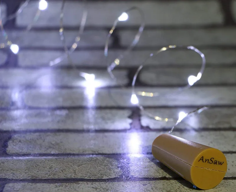 Новый 20 LEDS 8 видов цветов Spark I лампа для бутылки вина в форме пробки батареи медная