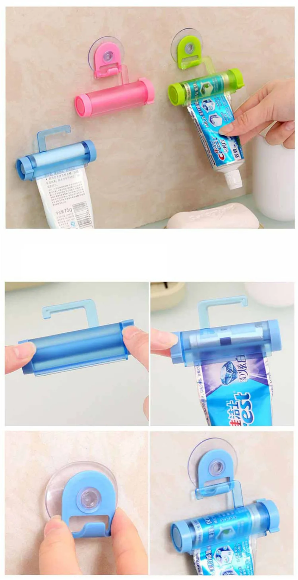 Пластиковый соковыжималка для зубной пасты, держатель для присоски, стоматологический крем для ванной комнаты, ручной шприц, пистолет, дозатор