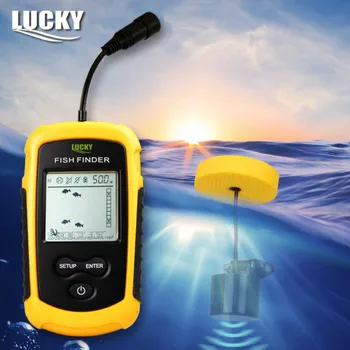 

LUCKY FF1108-1 Portable Deeper Sonar Pesca Sensor Sounder LCD Fishing Alarm Transducer Fishfinder 0.7-100m fishing echo sounder