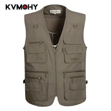 Мужской жилет Рыбак куртка директор фотографов одежда бренд повседневное тактические жилеты дышащий Мульти карман стиль молния