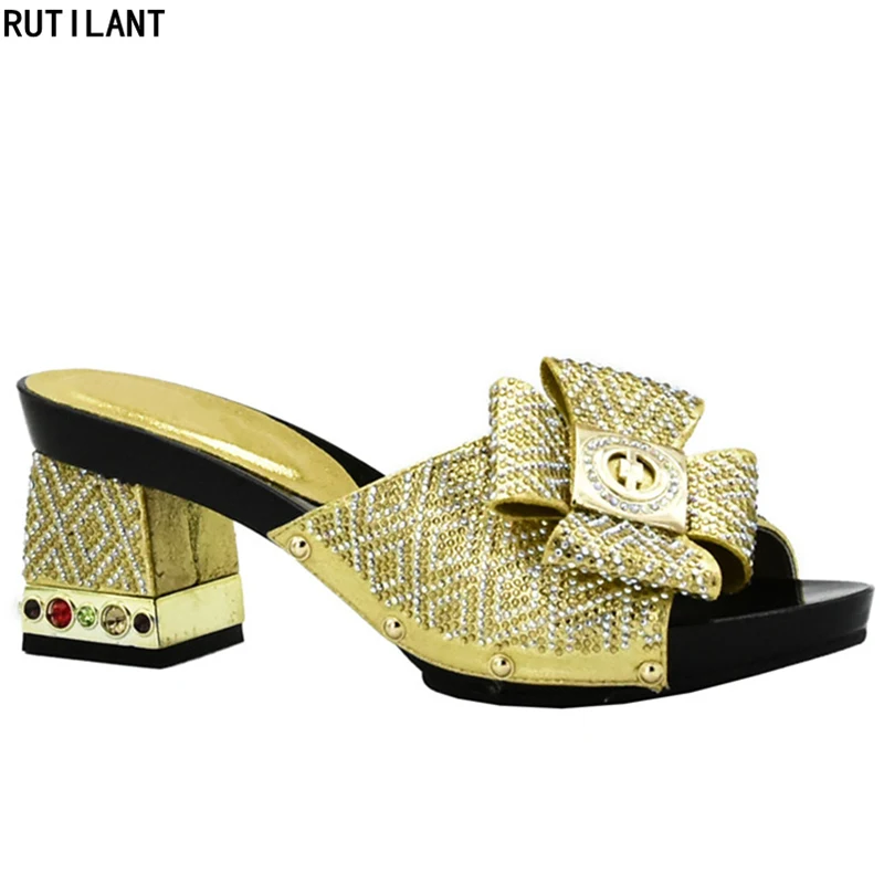 

New Arrival Italian Women Sandals Shoe for Party African Wedding High Heels Slip on Women Pumps High Quality Lady Wedding Shoes