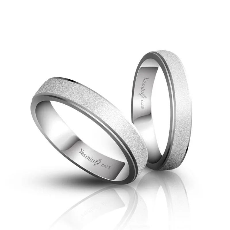 Fashion sterling silver couple rings. Solid 925 silver wedding engagement ring. Woman or man single ring. Wholesale jewelry