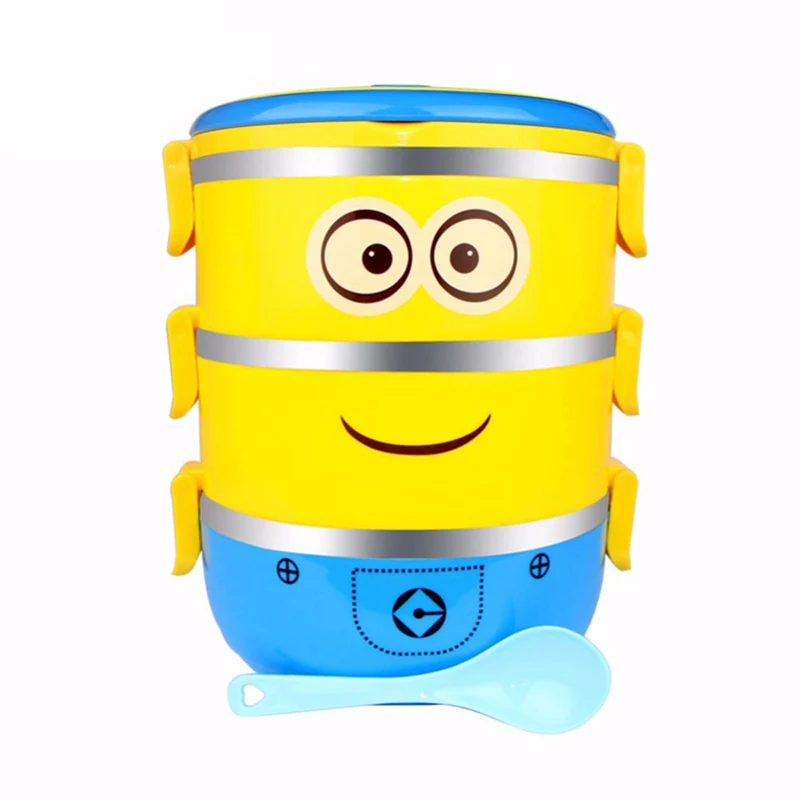  2/3/4 Layer Yellow Stainless Steel Multi-layer Lunch Box Kitchen Portable Thickened Container for O - 33041929956