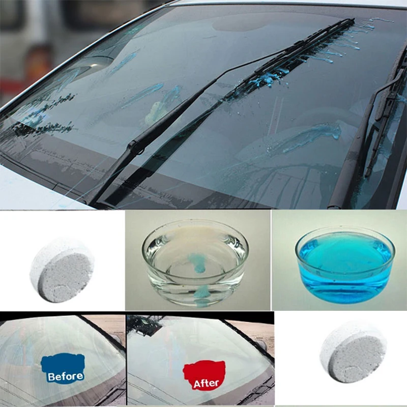 Carsun 6Pcs/Pack Brand New Solid Windshield Wiper Fluid Super Concentration Auto Car Window Glass Cleaning Wiper Water