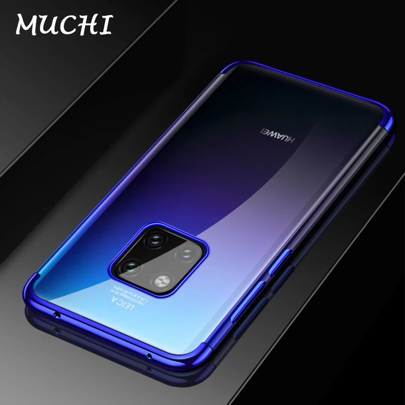 

MUCHI Cover For Huawei Mate 20 Pro Case Luxury Laser Plating Soft Clear Back Phone Cases For Huawei Mate 20 Mate20 Pro