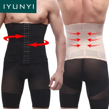 

IYUNYI Men Slimming Waist Belt Body Slimming Tummy Shapewear Fashion Men Belly Corset Waist Trainer Cincher Slim Body Shaper