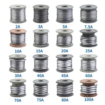 

1 Roll of insurance wire 5A 10A 15A 20A 25A 30A 40A 45A 60A Fusible wire Capacitor Power switch accessories