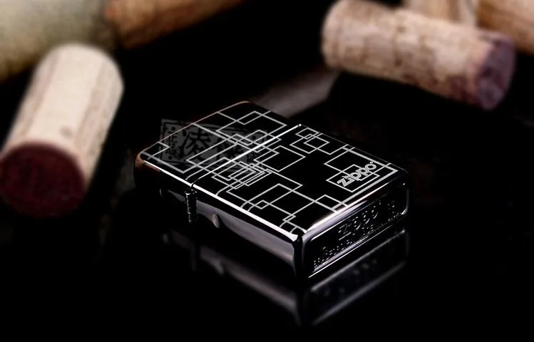 

Windproof lighter black ice abstract space of oil