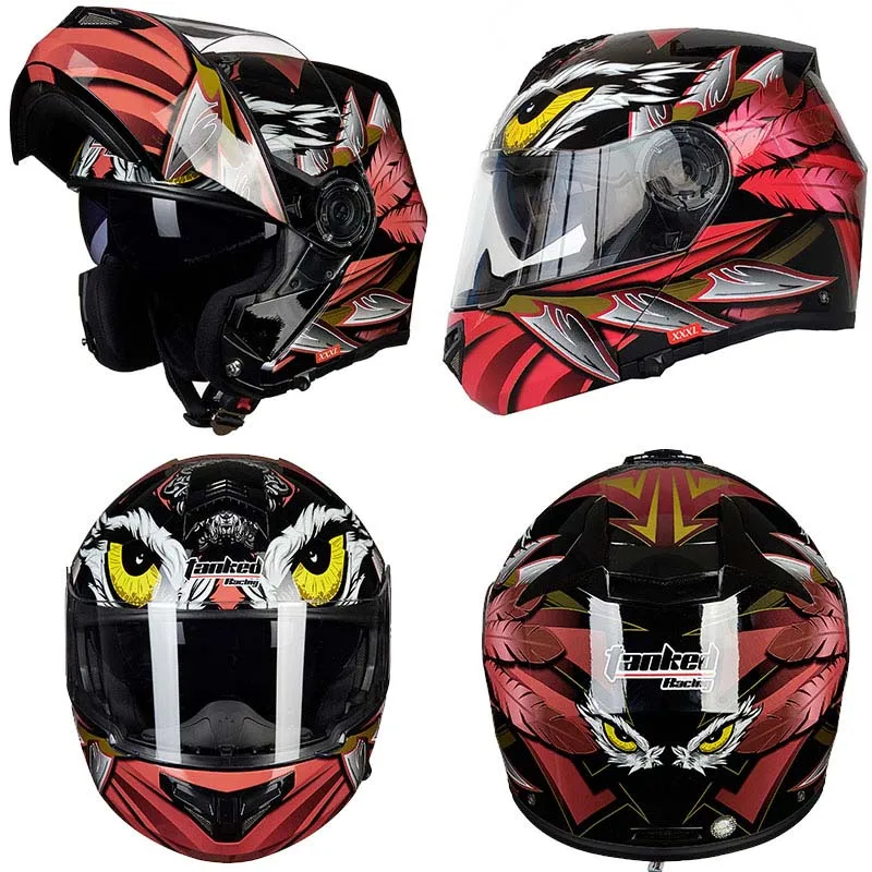 

2019 Eagle Tanked Racing motorcycle flip up Helmet MOTO dirt biker motorbike motocross off road safety helmets M L XL XXL XXXL