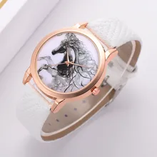 Винтажные женские серебряные часы Montre Femme Reloj Mujer женские часы с ремешком из искусственной кожи с рисунком лошади кварцевые круглые наручные часы