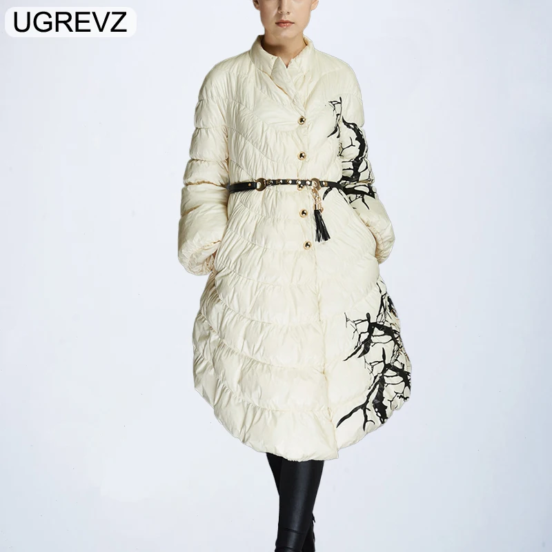 

2019 Fashion Women's Down Jacket Winter Hooded Warm Long Coat Plus Size Female Duck Down Parkas for Women Large Clothes Overcoat