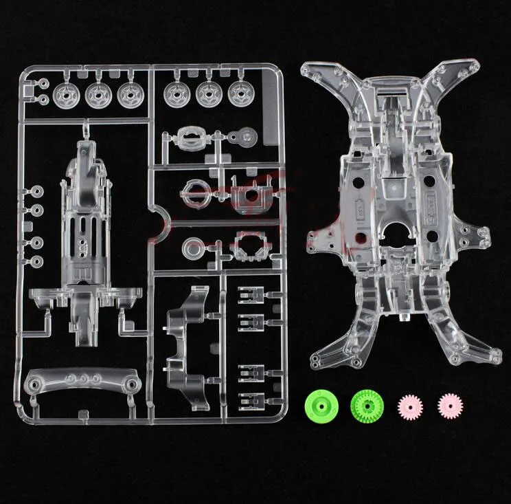 Skup MA podwozie z 3.5 1 zestaw narzędzi dla Tamiya Mini 4WD model samochodu wyścigowego części zamiennych 92313 95052 przezroczyste podwozia różowy zielony czerwony Wh