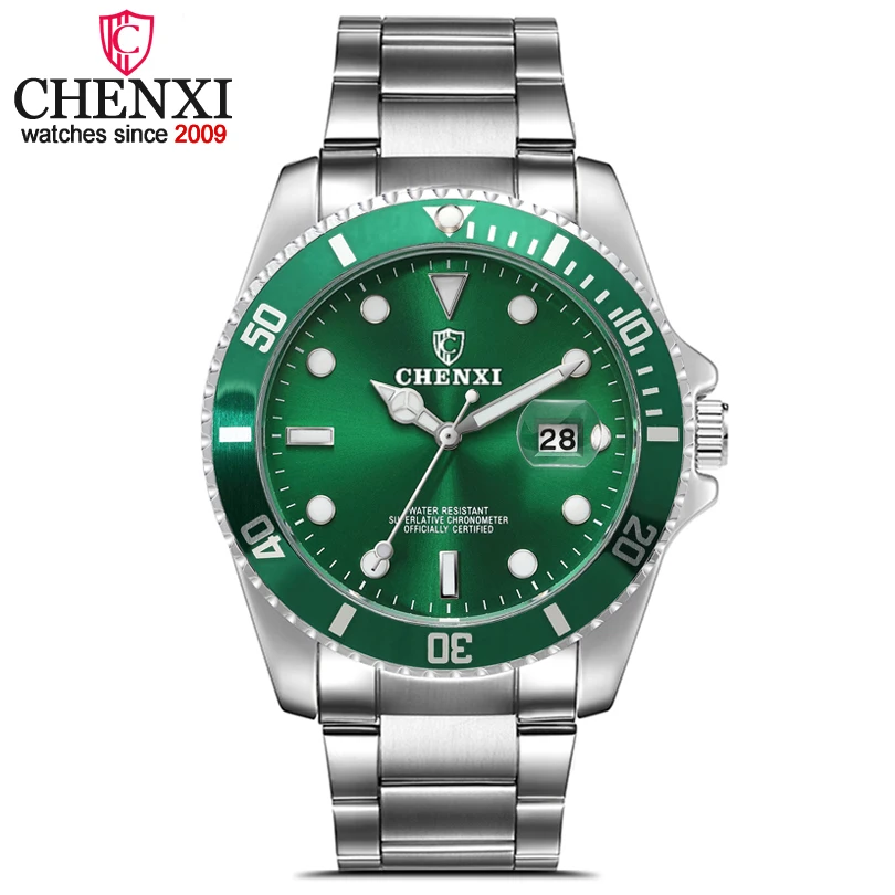 

CHENXI Fashion Luxury Men Watch Date Clock Mans Stainless Steel Band Wristwatches Men's Sports Quartz Watches relogio masculino