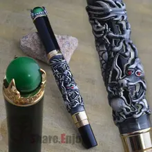 Роллер шариковая ручка JINHAO СЕРЫЙ дракон король играть жемчуг Оверлорд зеленый жемчуг