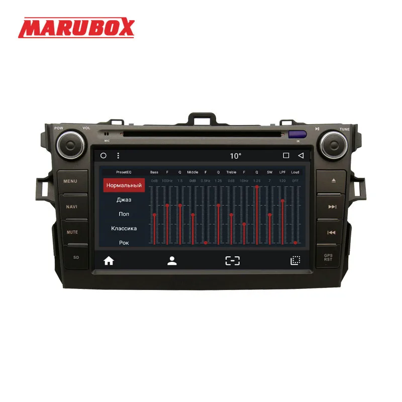 MARUBOX 8A105MT3 автомобильный мультимедийный плеер для Toyota corolla 2007-2011, четырехъядерный, Android 7,1, DVD, gps, радио, 2 Гб оперативной памяти, 32 ГБ rom