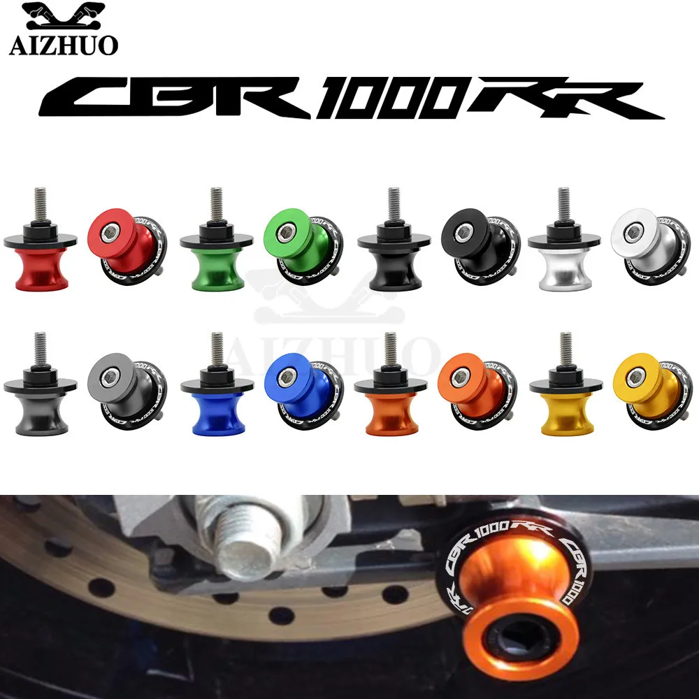 8MM Motorcycle Accessories Swingarm Sliders Spools CBR1000RR Logo For HONDA CBR1000RR CBR1000R R CBR1000R-R 2004-2011