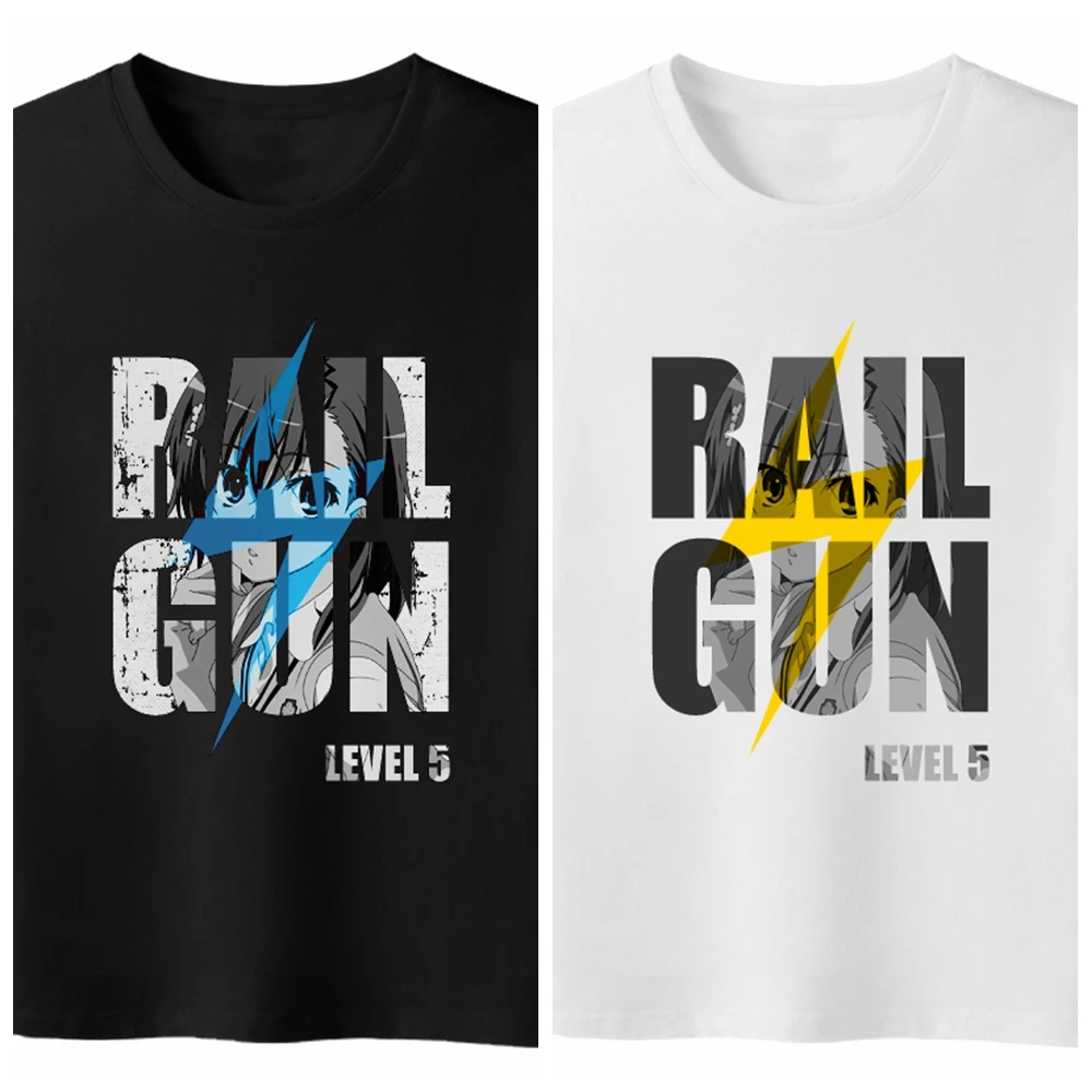 

Anime JK A Certain Scientific Railgun Misaka Mikoto tshirt t shirt Cosplay T-Shirt Tops Tee Shirt Women Men