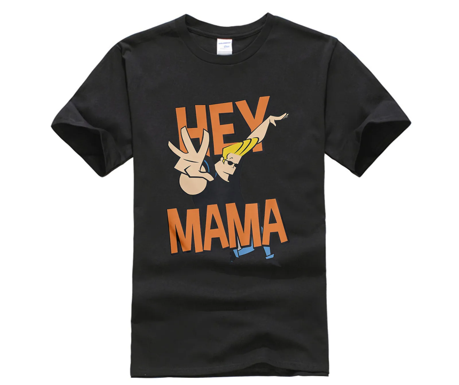Новинка 2019 летний модный топ Мужская футболка Hey Mama для мужчин крутая с круглым