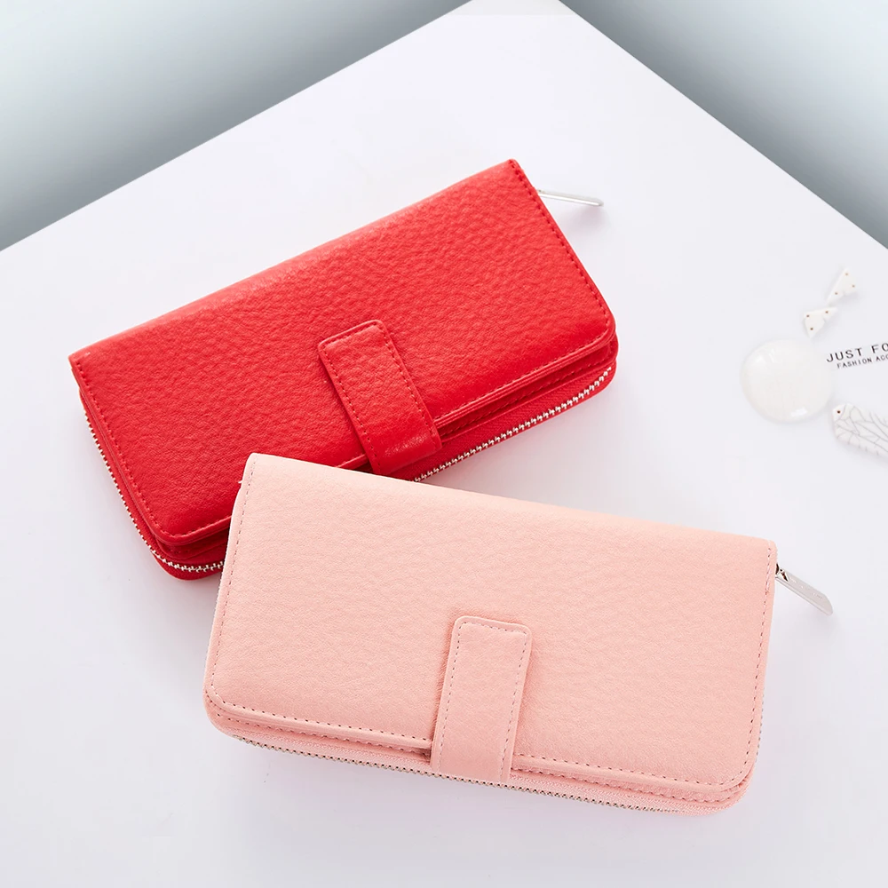 

JIULIN Brand Large Capacity Long Clutch Wallet Female Leather 19 Slots Card Holder Phone Pocket Women Wallets Purse Ladies