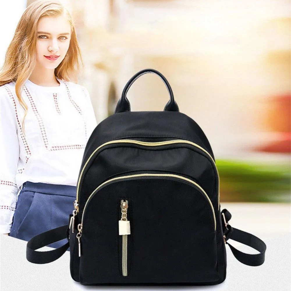 

Women Mini Backpack Oxford Female Casual Solid Bag Oxford Waterproof Bag Portable Travel Bag Teenage Schoolbag Small Backpack