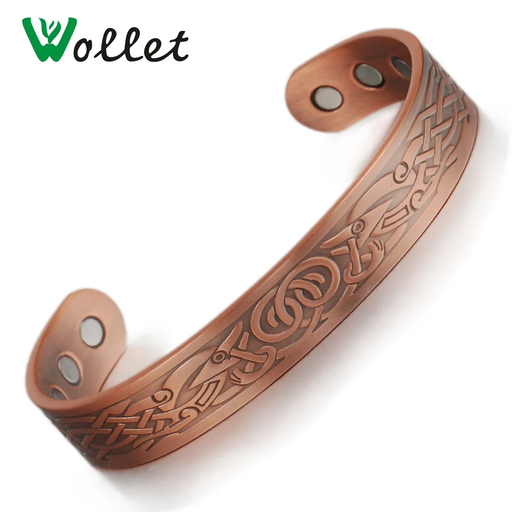 

2015 INOX ENERGY wide magnetic pure copper bangle for men