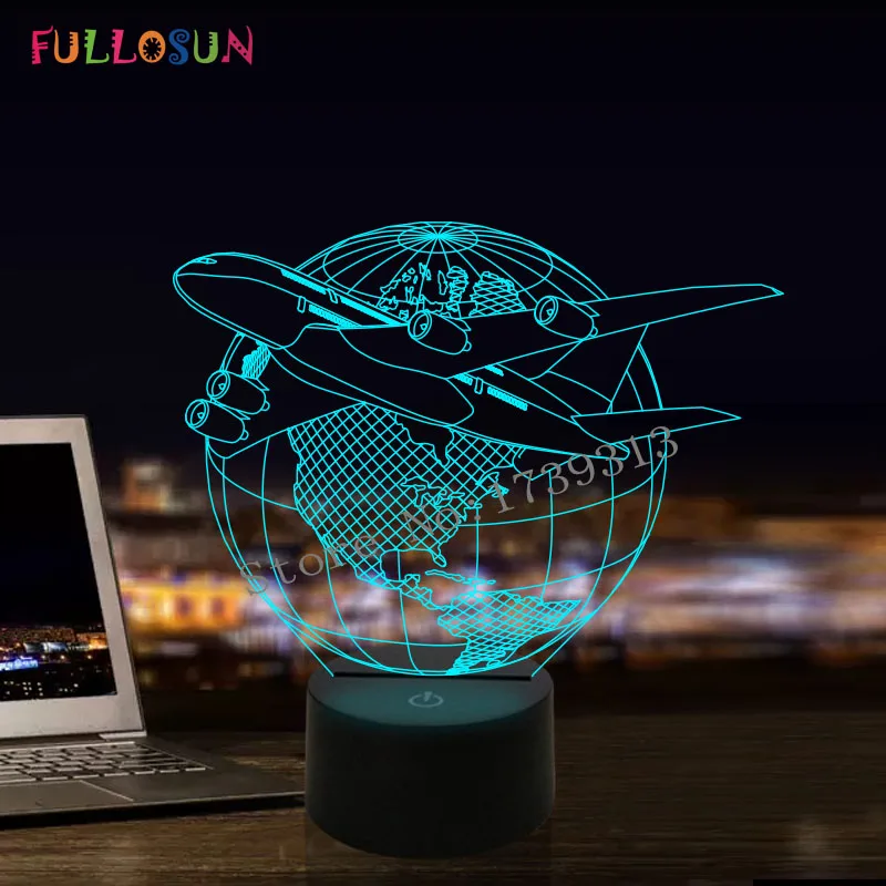 FULLOSUN 3D иллюзия Ночная лампа креативная декоративная модель земли светодиодный