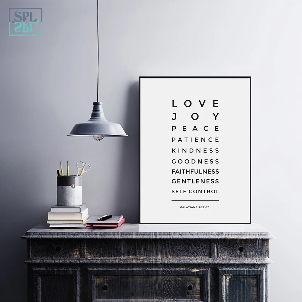 SPLSPL стих с цитатами из библейских стихов плакаты и принты Love Is Patient, Love Is kind! Cuadros Decoracion холст настенная живопись маслом Pictur