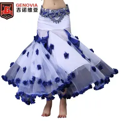 Новый женский костюм для выступлений танца живота рыбий хвост круг большая юбка платье Карнавальная болливудская юбка платье (без пояса)